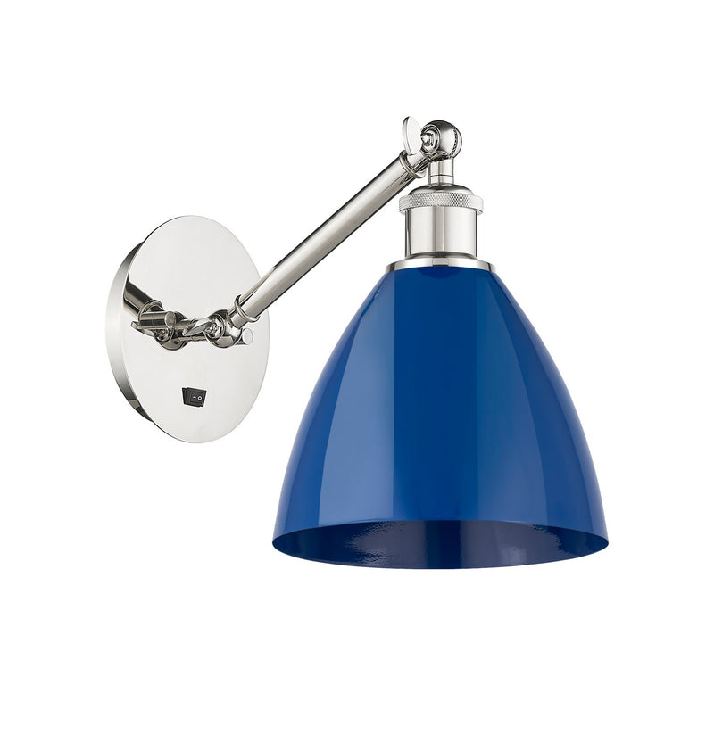 Innovations 317-1W-PN-MBD-75-BL-LED LED Wall Sconce, Polished Nickel