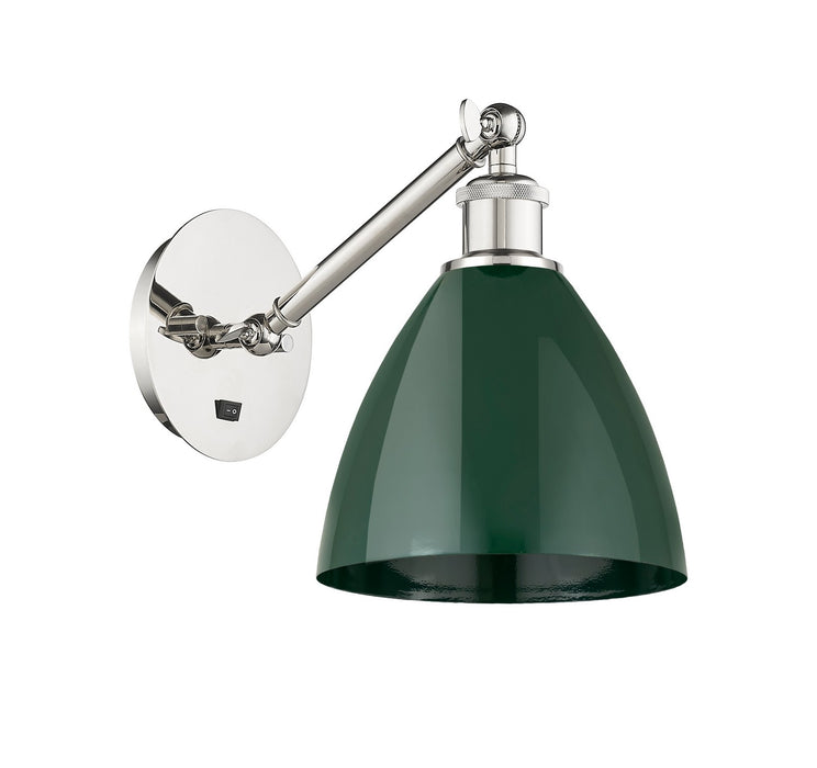 Innovations 317-1W-PN-MBD-75-GR One Light Wall Sconce, Polished Nickel