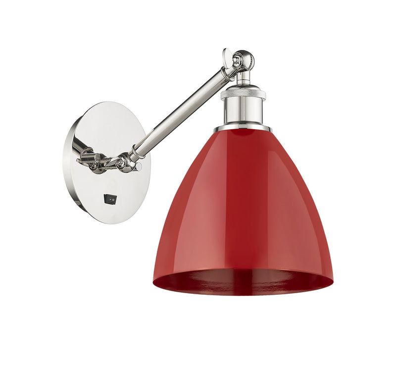 Innovations 317-1W-PN-MBD-75-RD One Light Wall Sconce, Polished Nickel