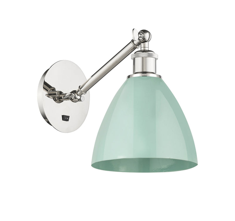 Innovations 317-1W-PN-MBD-75-SF One Light Wall Sconce, Polished Nickel