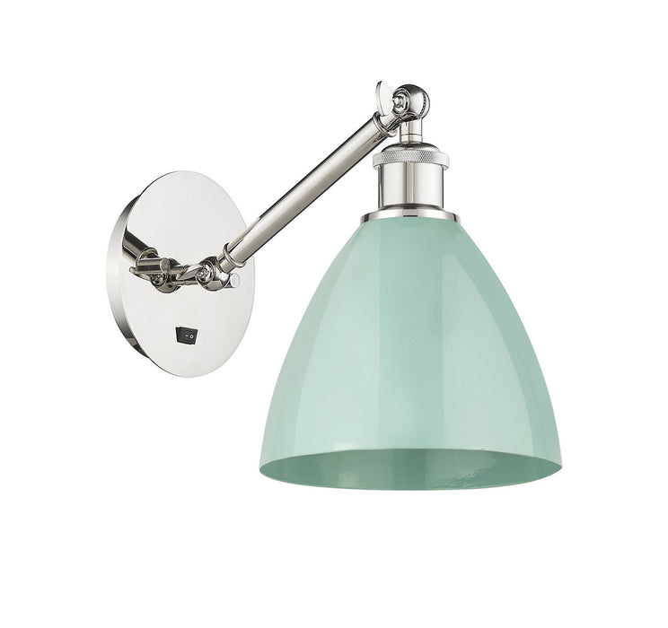Innovations 317-1W-PN-MBD-75-SF One Light Wall Sconce, Polished Nickel