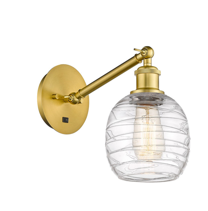 Innovations 317-1W-SG-G1013-LED LED Wall Sconce, Satin Gold