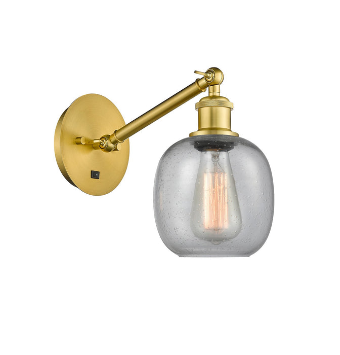 Innovations 317-1W-SG-G104 One Light Wall Sconce, Satin Gold