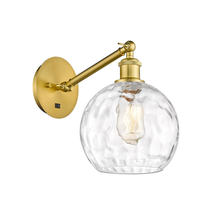 Innovations 317-1W-SG-G1215-8 One Light Wall Sconce, Satin Gold