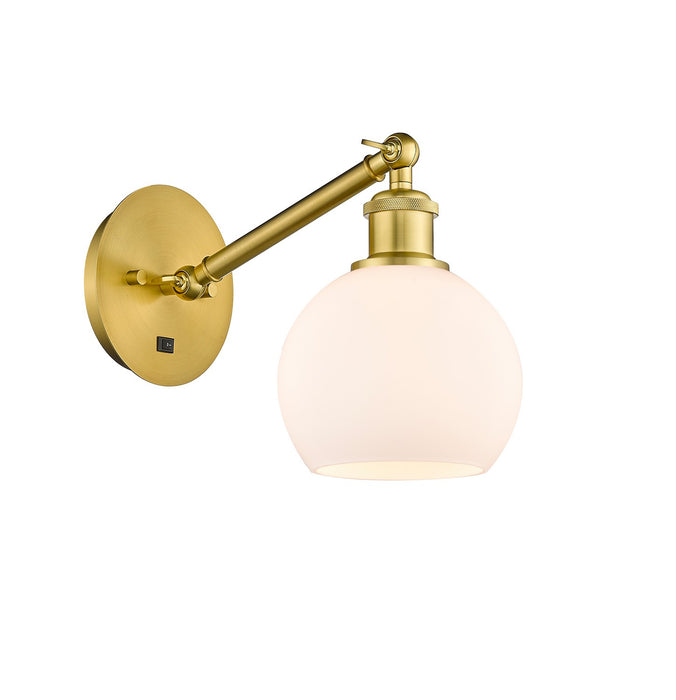 Innovations 317-1W-SG-G121-6 One Light Wall Sconce, Satin Gold