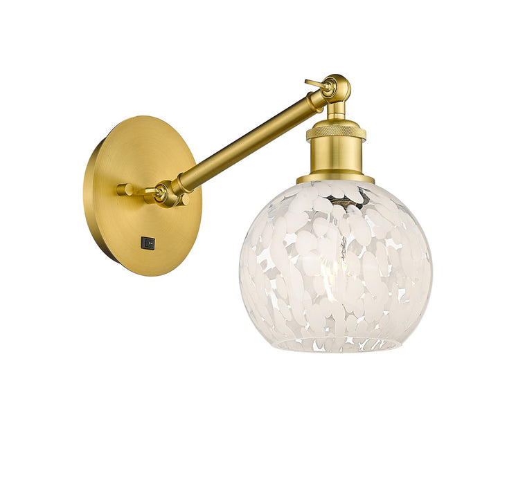 Innovations 317-1W-SG-G1216-6WM LED Wall Sconce, Satin Gold