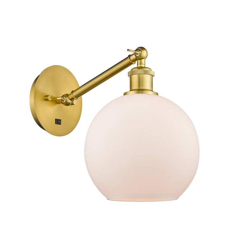 Innovations 317-1W-SG-G121-8 One Light Wall Sconce, Satin Gold