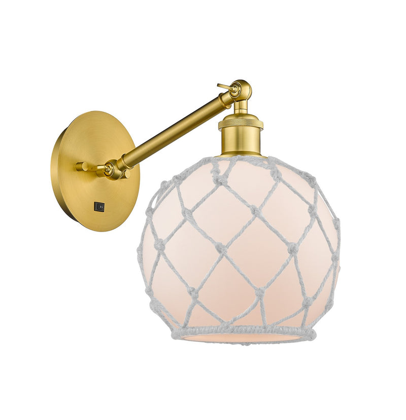 Innovations 317-1W-SG-G121-8RW One Light Wall Sconce, Satin Gold