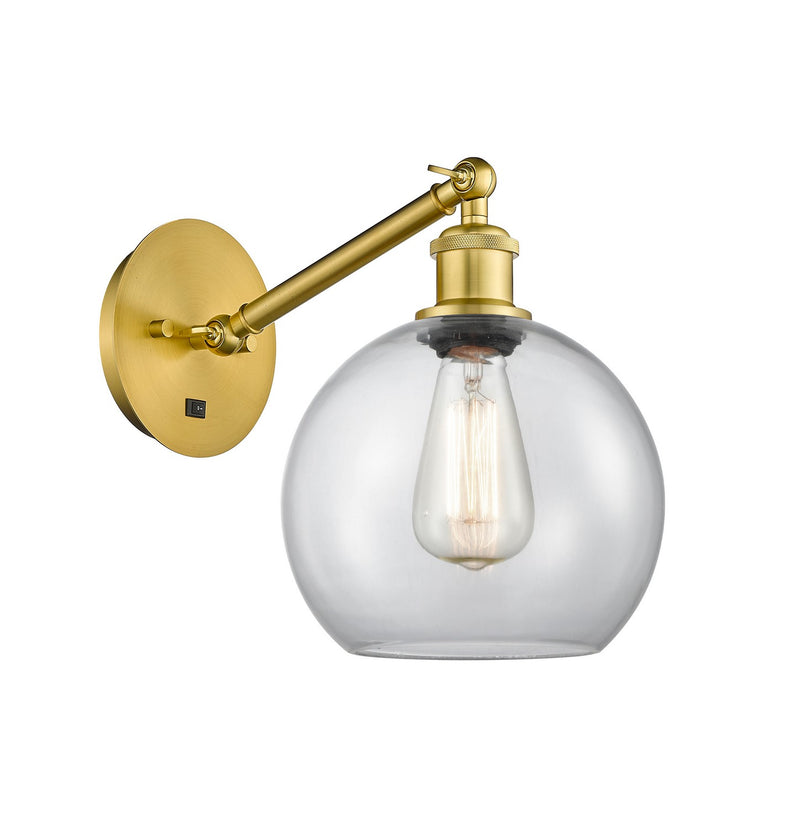 Innovations 317-1W-SG-G122-8 One Light Wall Sconce, Satin Gold