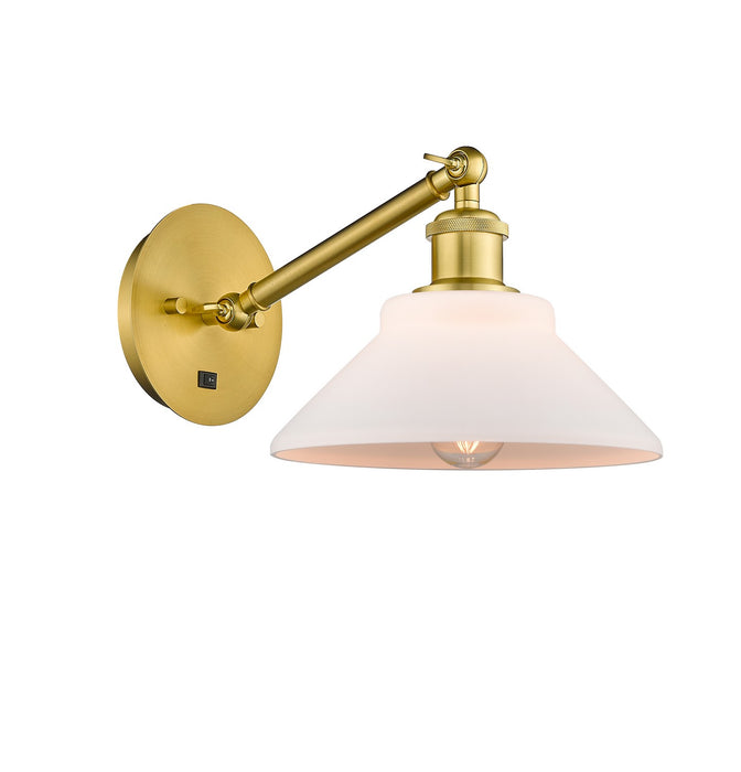 Innovations 317-1W-SG-G131 One Light Wall Sconce, Satin Gold