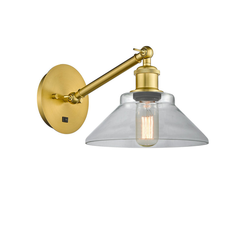 Innovations 317-1W-SG-G132 One Light Wall Sconce, Satin Gold