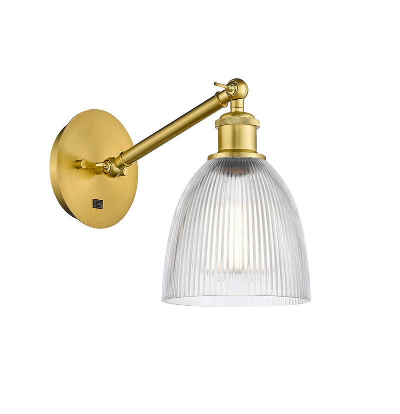 Innovations 317-1W-SG-G382-LED LED Wall Sconce, Satin Gold