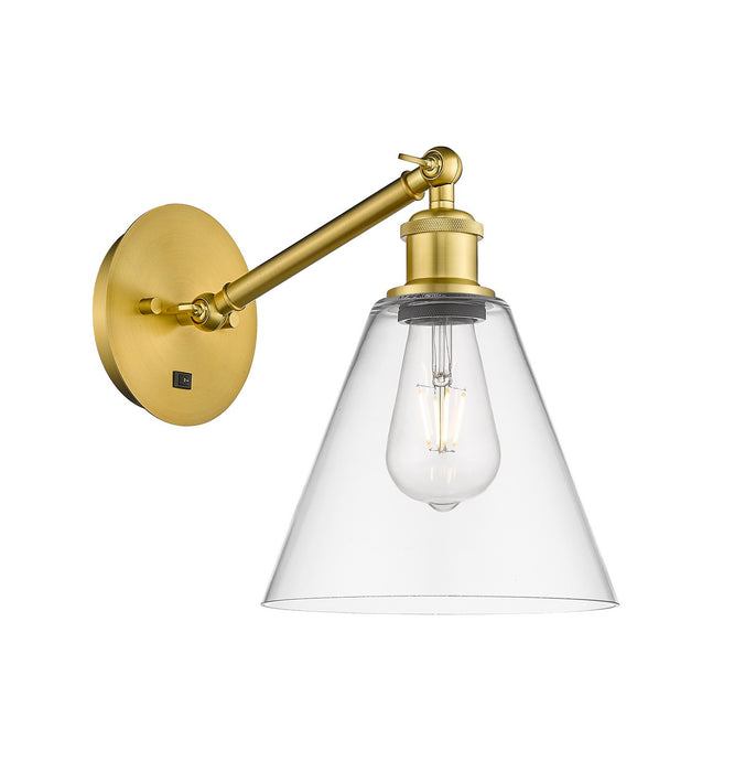 Innovations 317-1W-SG-GBC-82 One Light Wall Sconce, Satin Gold