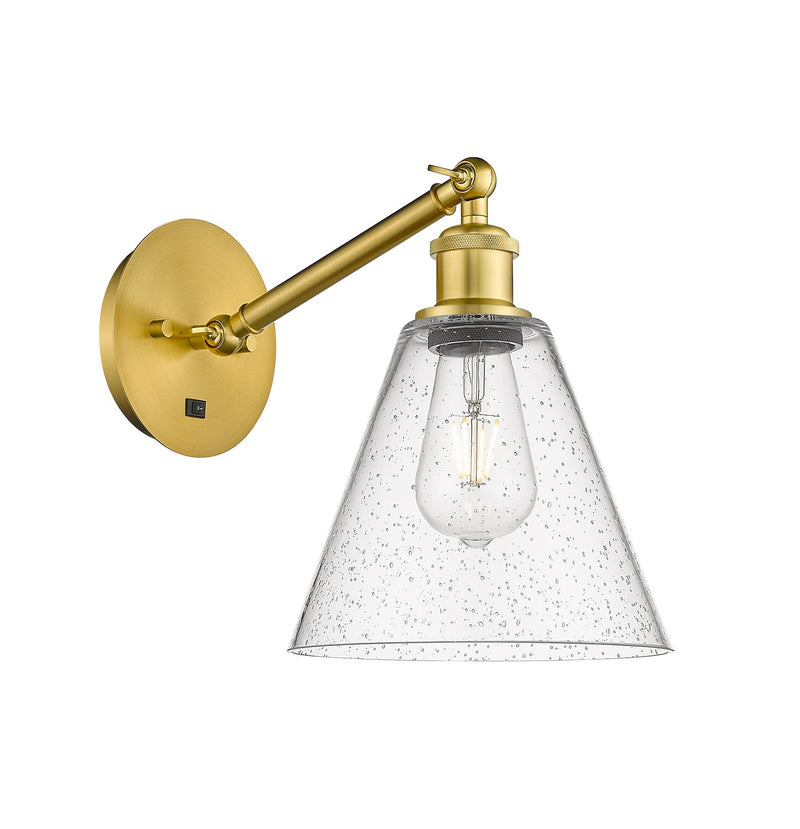 Innovations 317-1W-SG-GBC-84 One Light Wall Sconce, Satin Gold