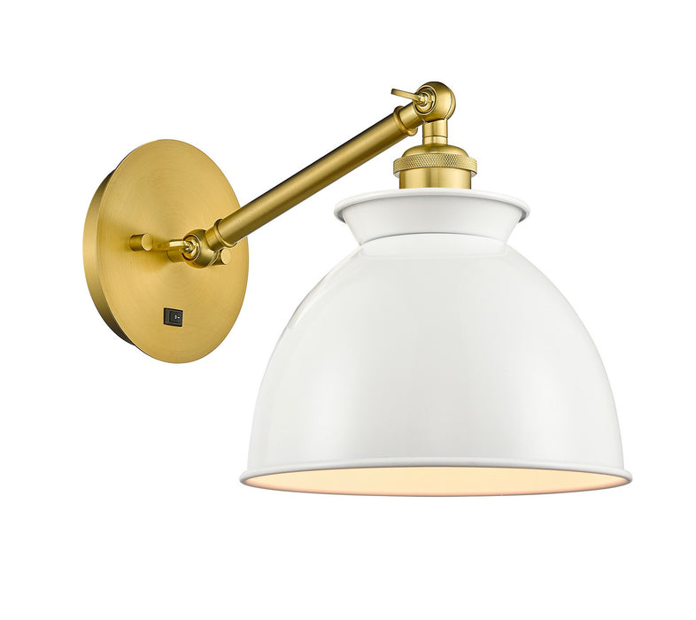 Innovations 317-1W-SG-M14-W One Light Wall Sconce, Satin Gold