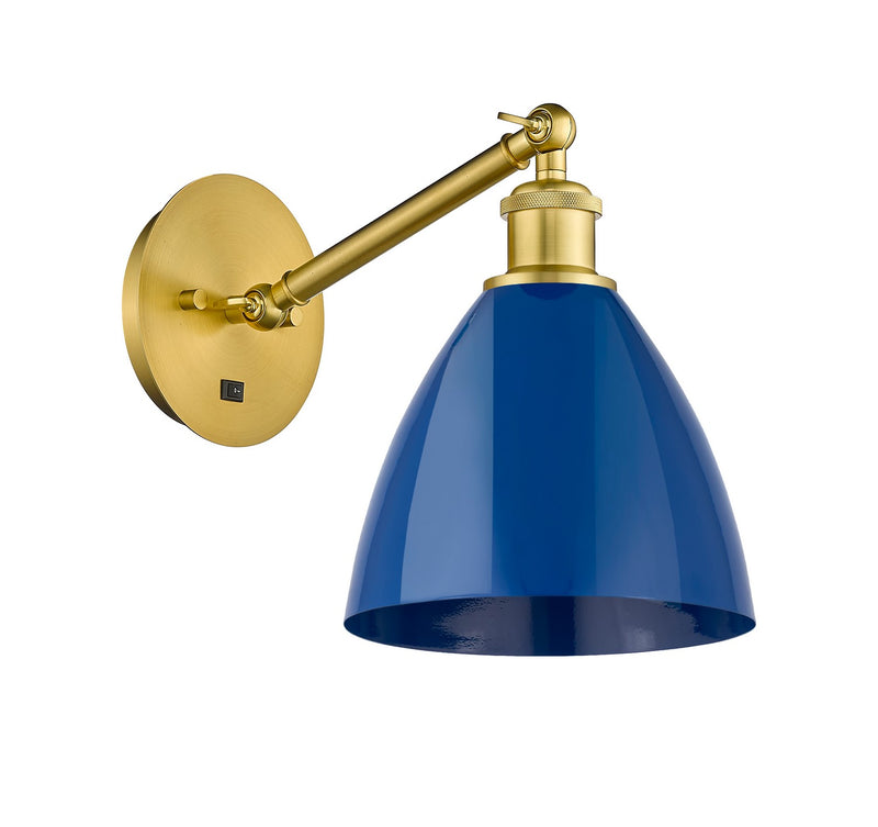 Innovations 317-1W-SG-MBD-75-BL One Light Wall Sconce, Satin Gold