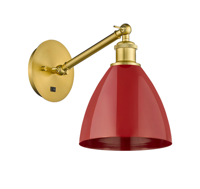 Innovations 317-1W-SG-MBD-75-RD One Light Wall Sconce, Satin Gold
