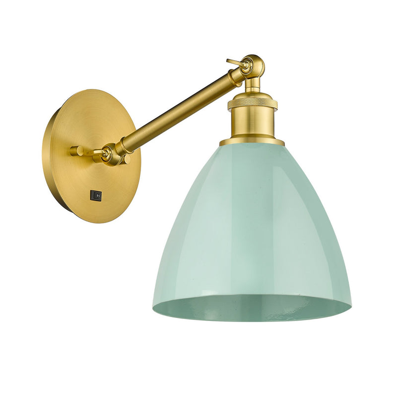 Innovations 317-1W-SG-MBD-75-SF One Light Wall Sconce, Satin Gold