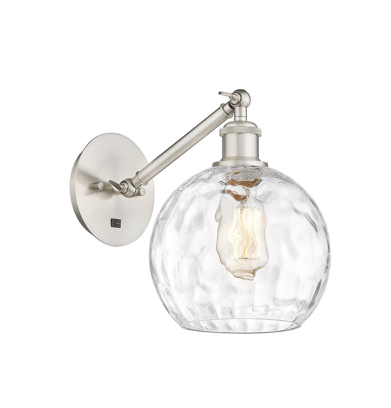 Innovations 317-1W-SN-G1215-8 One Light Wall Sconce, Brushed Satin Nickel