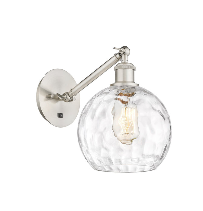 Innovations 317-1W-SN-G1215-8 One Light Wall Sconce, Brushed Satin Nickel