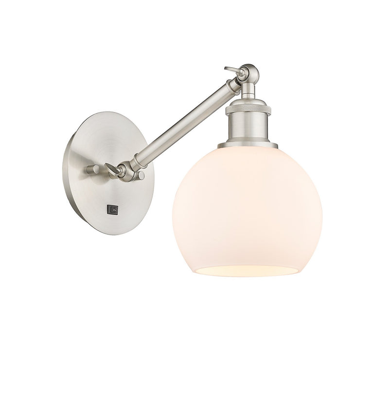 Innovations 317-1W-SN-G121-6 One Light Wall Sconce, Brushed Satin Nickel