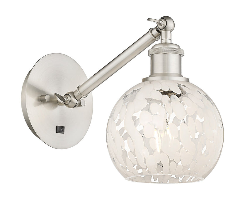 Innovations 317-1W-SN-G1216-6WM LED Wall Sconce, Brushed Satin Nickel