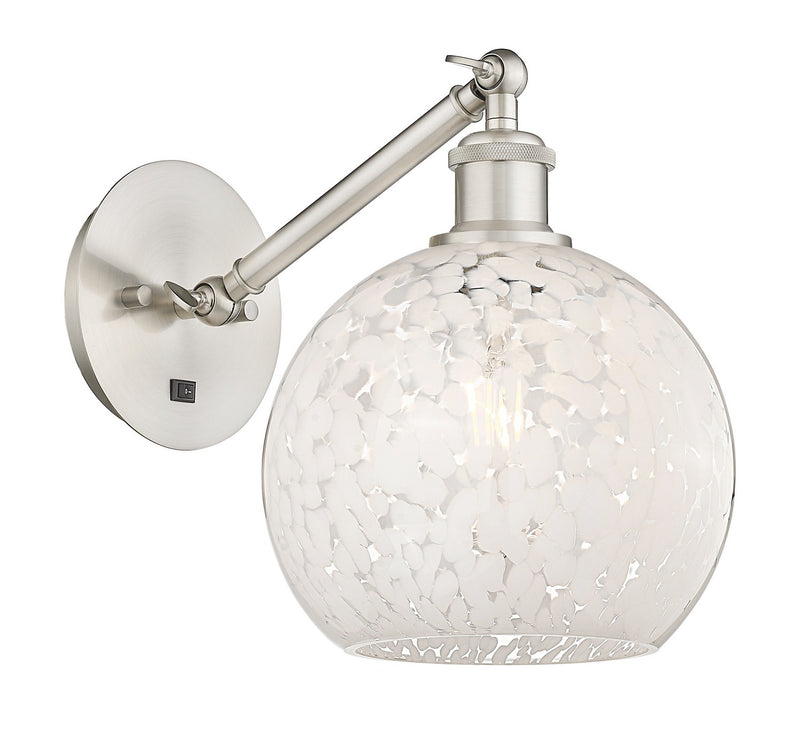 Innovations 317-1W-SN-G1216-8WM LED Wall Sconce, Brushed Satin Nickel