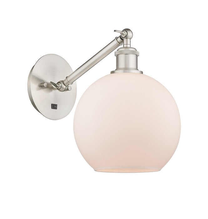 Innovations 317-1W-SN-G121-8-LED LED Wall Sconce, Brushed Satin Nickel