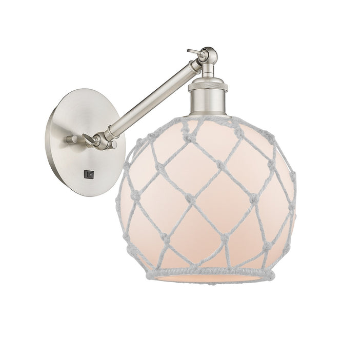 Innovations 317-1W-SN-G121-8RW One Light Wall Sconce, Brushed Satin Nickel