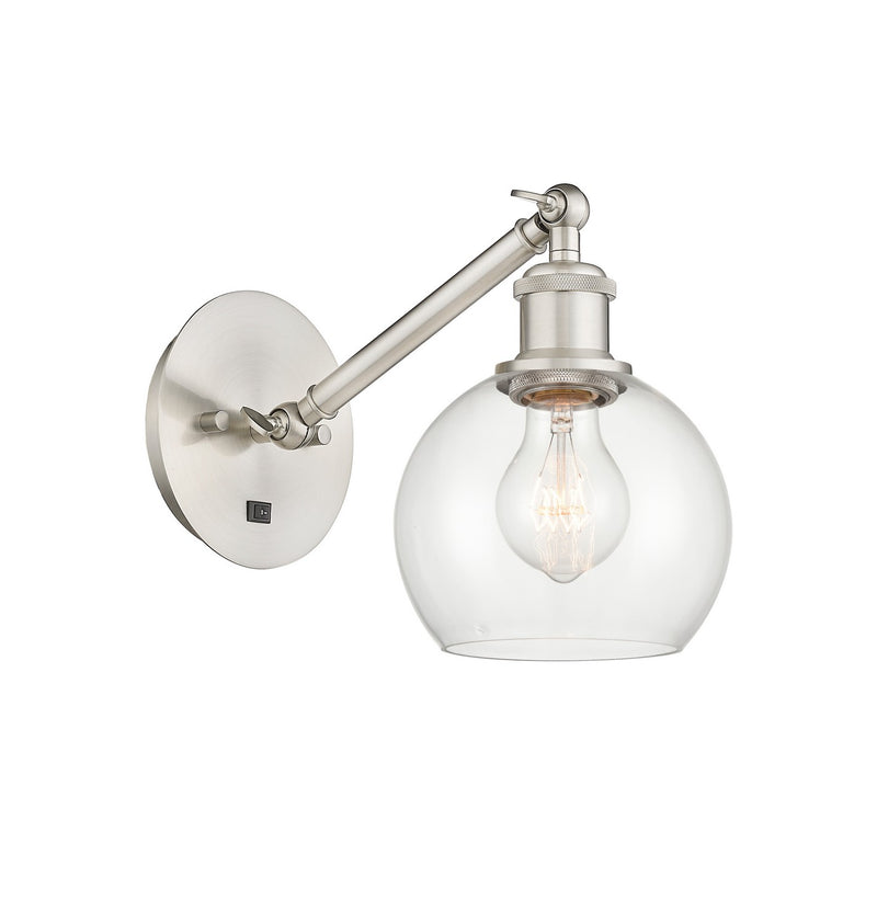 Innovations 317-1W-SN-G122-6 One Light Wall Sconce, Brushed Satin Nickel