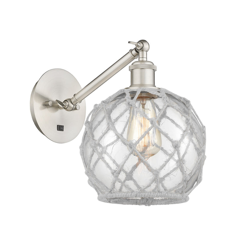 Innovations 317-1W-SN-G122-8RW One Light Wall Sconce, Brushed Satin Nickel