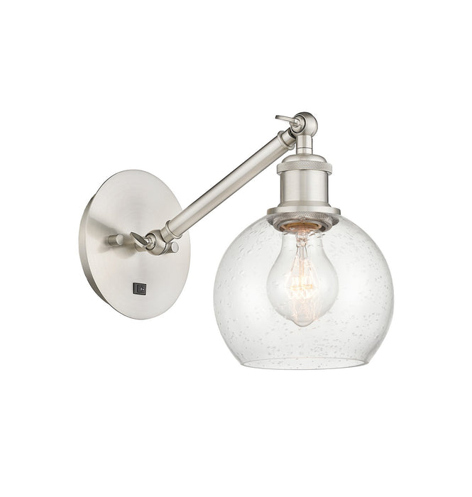 Innovations 317-1W-SN-G124-6 One Light Wall Sconce, Brushed Satin Nickel