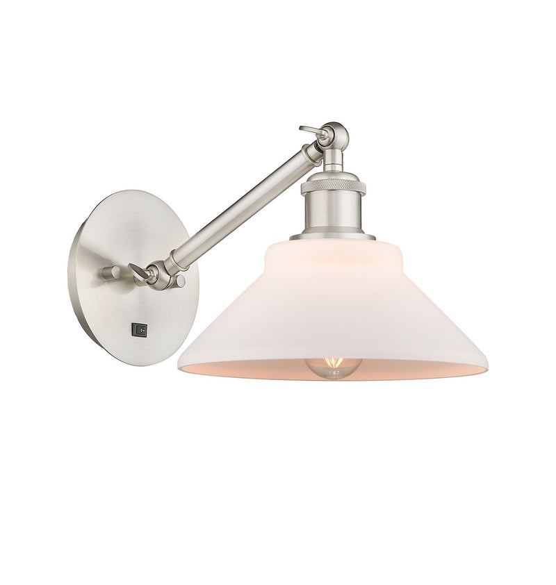 Innovations 317-1W-SN-G131 One Light Wall Sconce, Brushed Satin Nickel