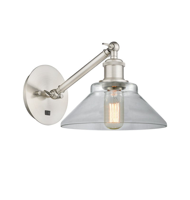 Innovations 317-1W-SN-G132 One Light Wall Sconce, Brushed Satin Nickel