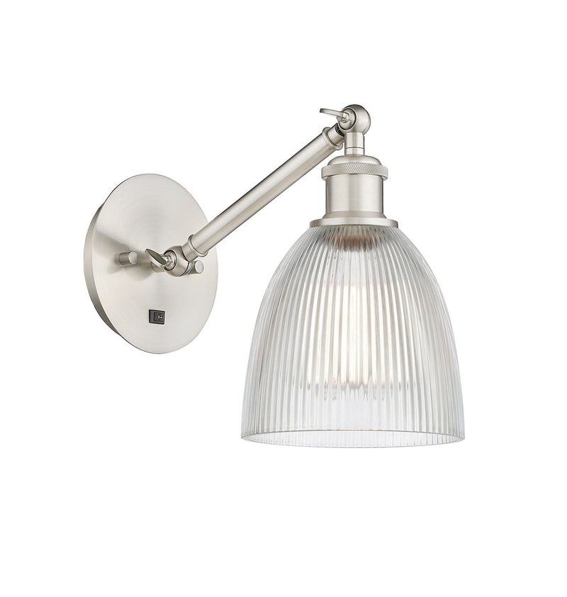 Innovations 317-1W-SN-G382 One Light Wall Sconce, Brushed Satin Nickel