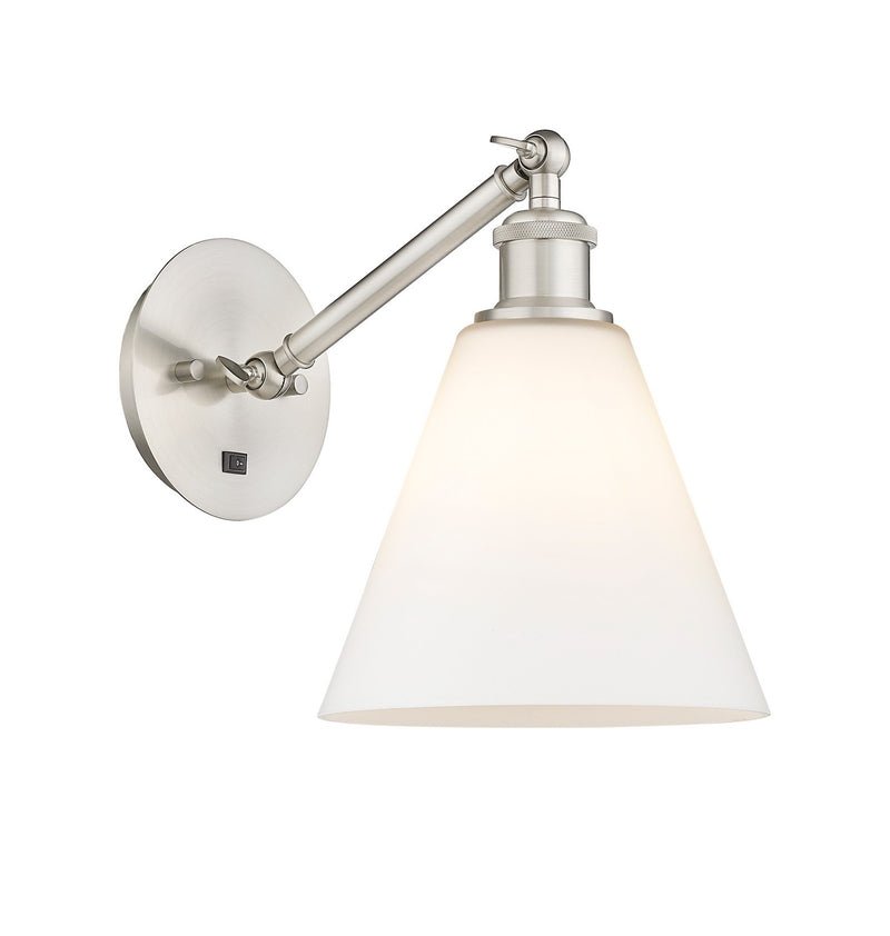 Innovations 317-1W-SN-GBC-81 One Light Wall Sconce, Brushed Satin Nickel