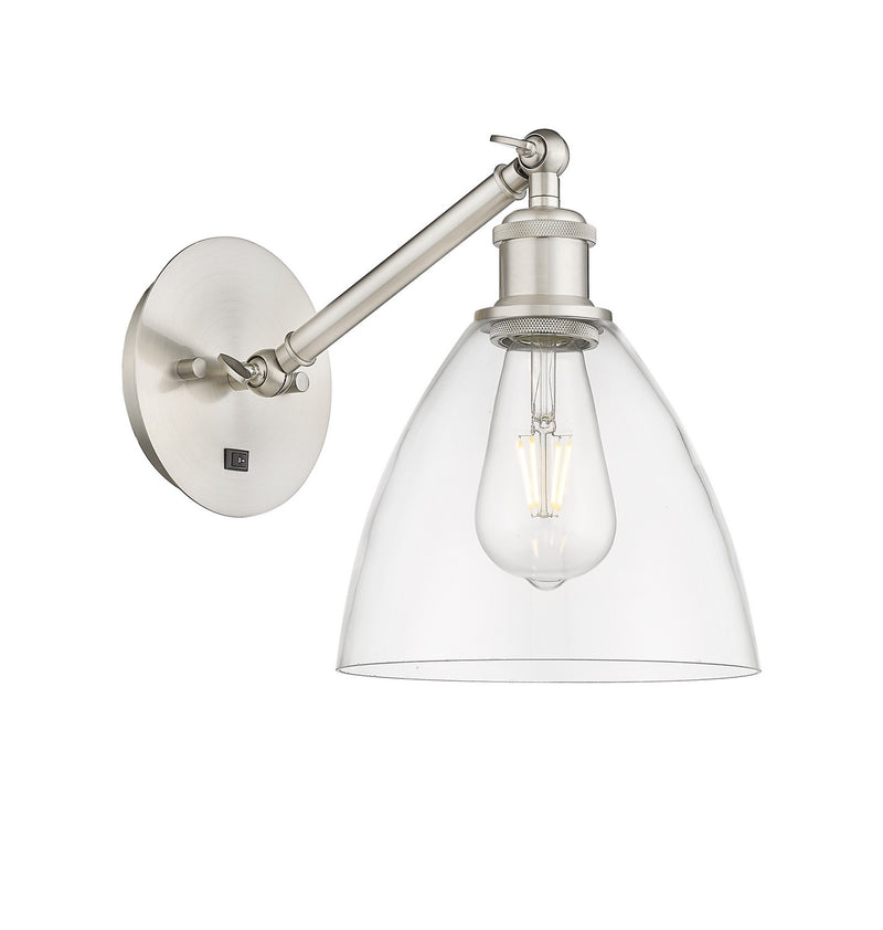 Innovations 317-1W-SN-GBD-752 One Light Wall Sconce, Brushed Satin Nickel
