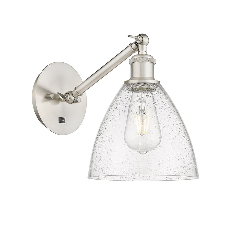 Innovations 317-1W-SN-GBD-754 One Light Wall Sconce, Brushed Satin Nickel