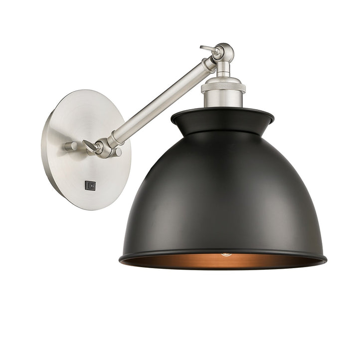 Innovations 317-1W-SN-M14-BK-LED LED Wall Sconce, Brushed Satin Nickel