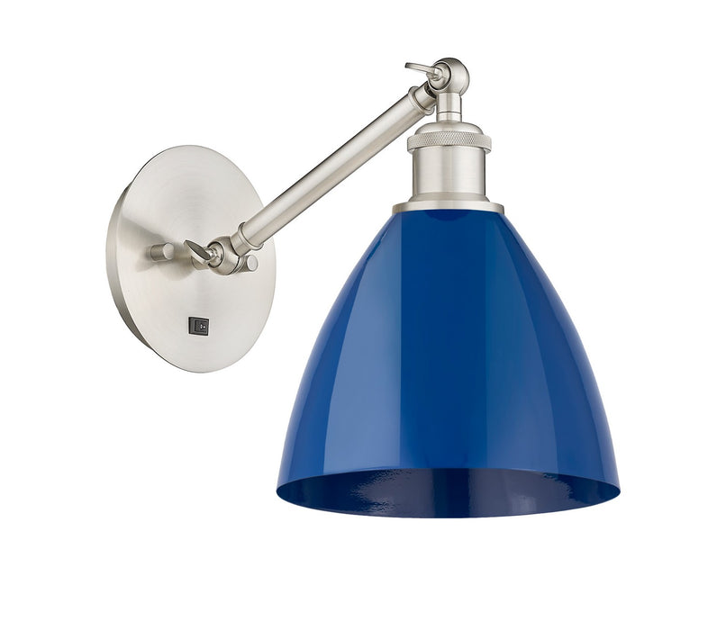 Innovations 317-1W-SN-MBD-75-BL One Light Wall Sconce, Brushed Satin Nickel