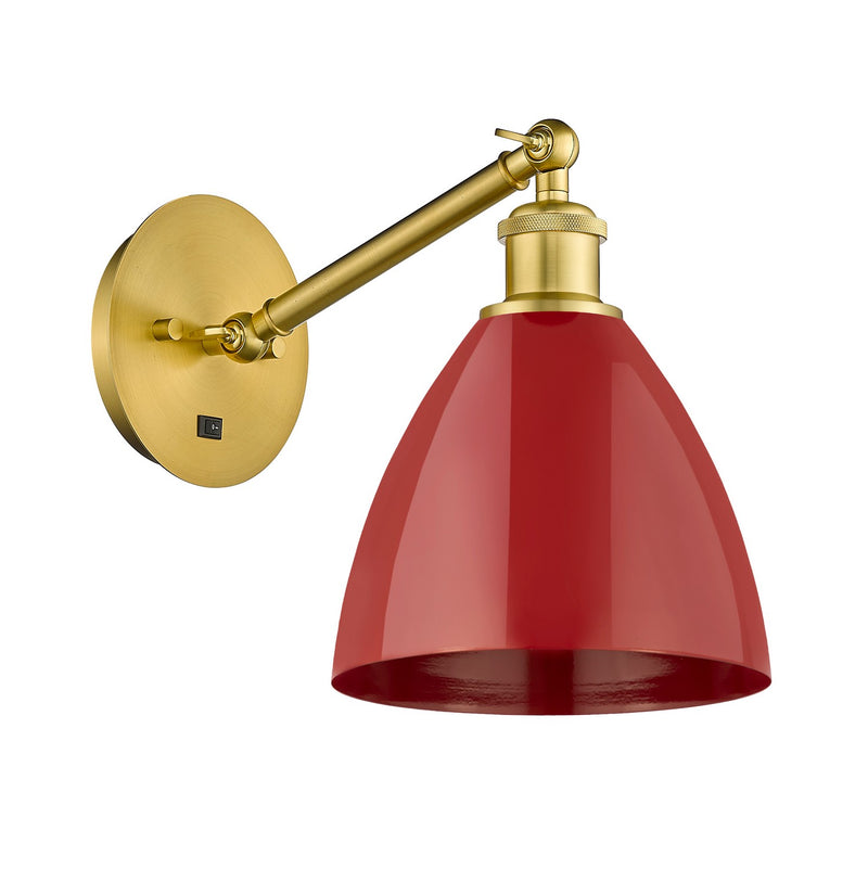 Innovations 317-1W-SN-MBD-75-RD-LED LED Wall Sconce, Brushed Satin Nickel