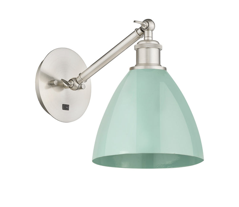 Innovations 317-1W-SN-MBD-75-SF One Light Wall Sconce, Brushed Satin Nickel