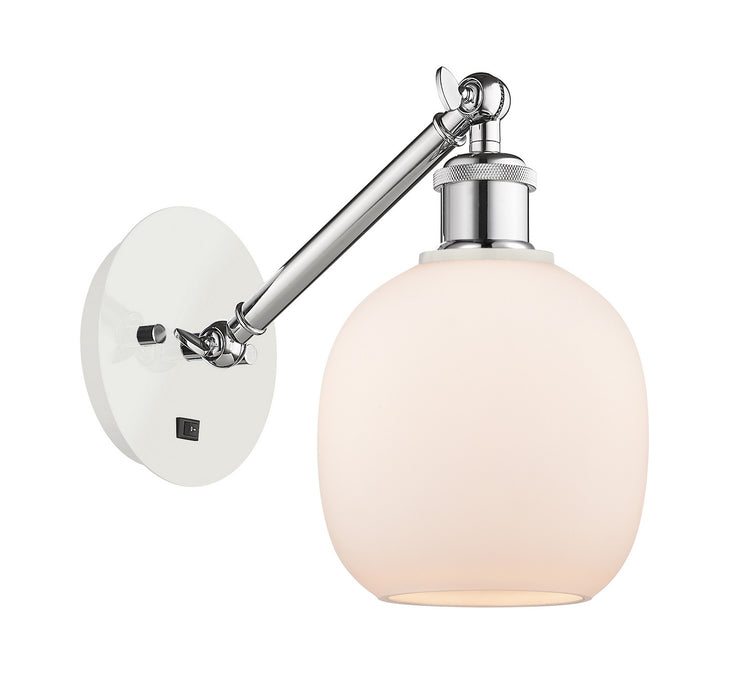 Innovations 317-1W-WPC-G101-LED LED Wall Sconce, White Polished Chrome