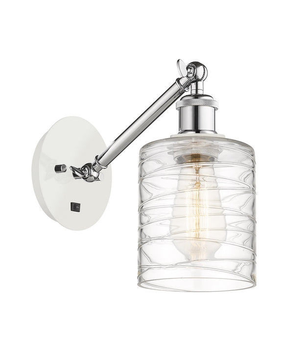 Innovations 317-1W-WPC-G1113-LED LED Wall Sconce, White Polished Chrome
