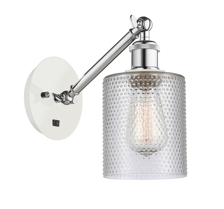 Innovations 317-1W-WPC-G112-LED LED Wall Sconce, White Polished Chrome
