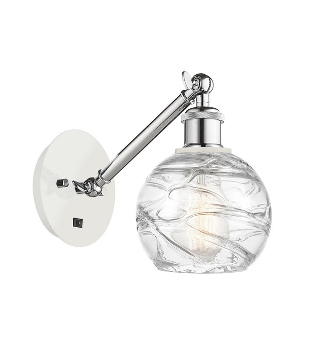 Innovations 317-1W-WPC-G1213-6 One Light Wall Sconce, White Polished Chrome