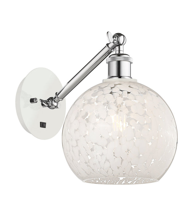Innovations 317-1W-WPC-G1216-8WM LED Wall Sconce, White Polished Chrome