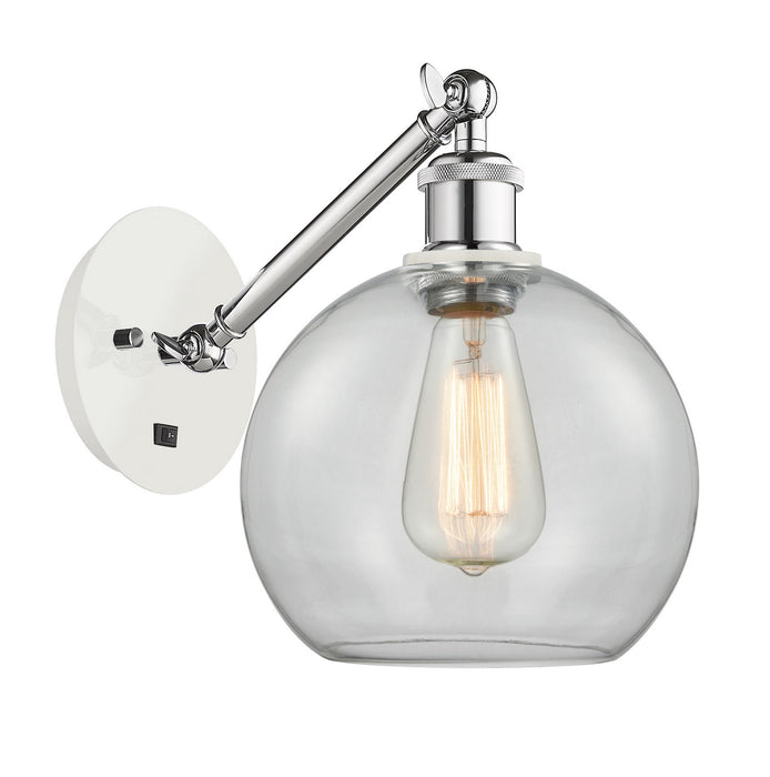 Innovations 317-1W-WPC-G122-8-LED LED Wall Sconce, White Polished Chrome