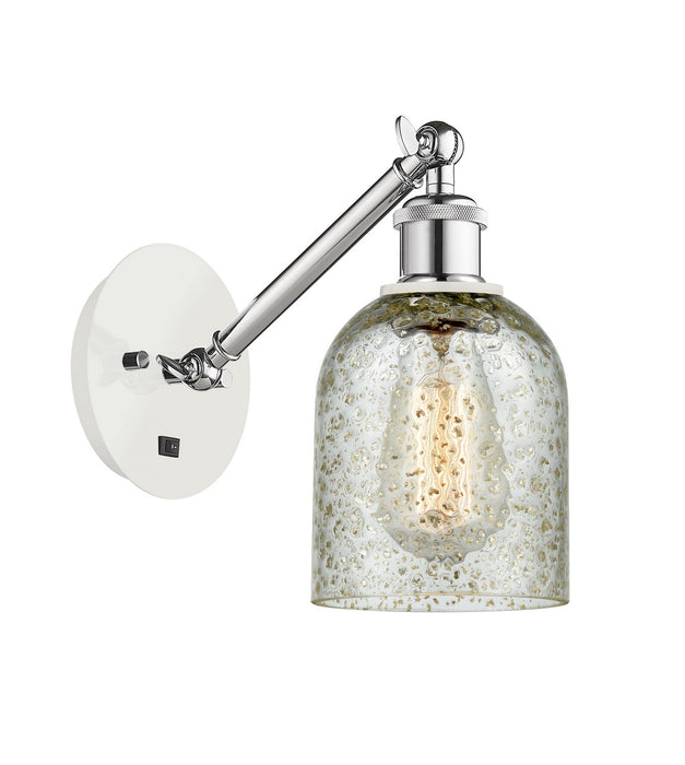 Innovations 317-1W-WPC-G259 One Light Wall Sconce, White Polished Chrome