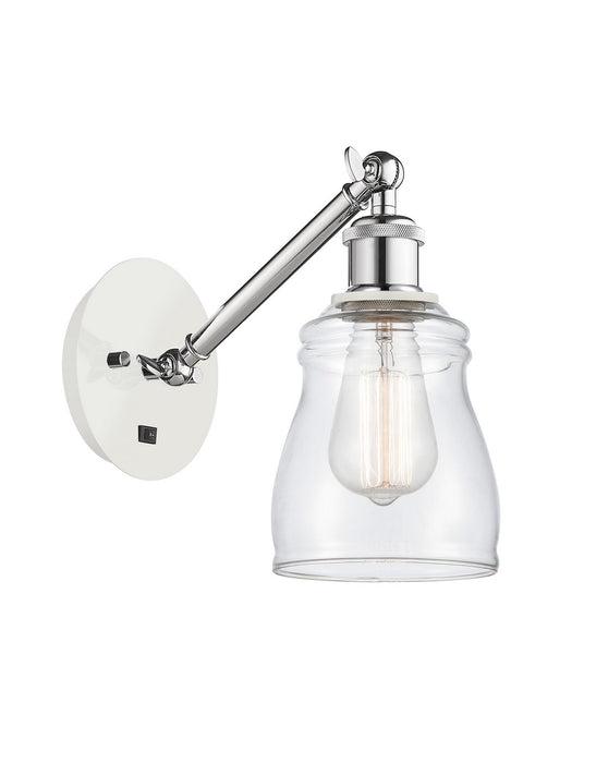 Innovations 317-1W-WPC-G392 One Light Wall Sconce, White Polished Chrome